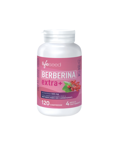 Berberina Extra+: integratore per colesterolo e glicemia con 500mg di Berberina e Cardo Mariano - 120 compresse - ScegliNatura