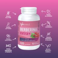 Berberina Extra+: integratore naturale puro, senza glutine, lattosio, zuccheri e senza biossido di silicio - ScegliNatura