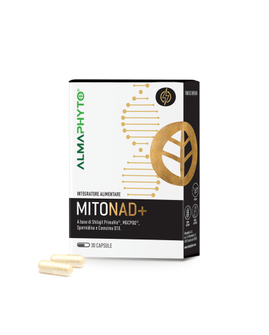 MITO NAD+: integratore per energia e longevità cellulare con Shilajit PrimaVie e MGCPQQ - ScegliNatura