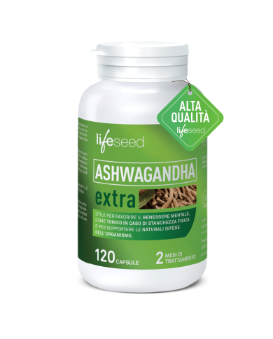 Ashwagandha Extra Lifeseed: integratore antistress KSM-66 per benessere mentale e stanchezza fisica - Sceglinatura