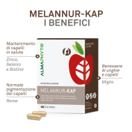 Vantaggi MELANNUR-KAP: capelli più resistenti e luminosi con estratto di Melannurca campana - ScegliNatura